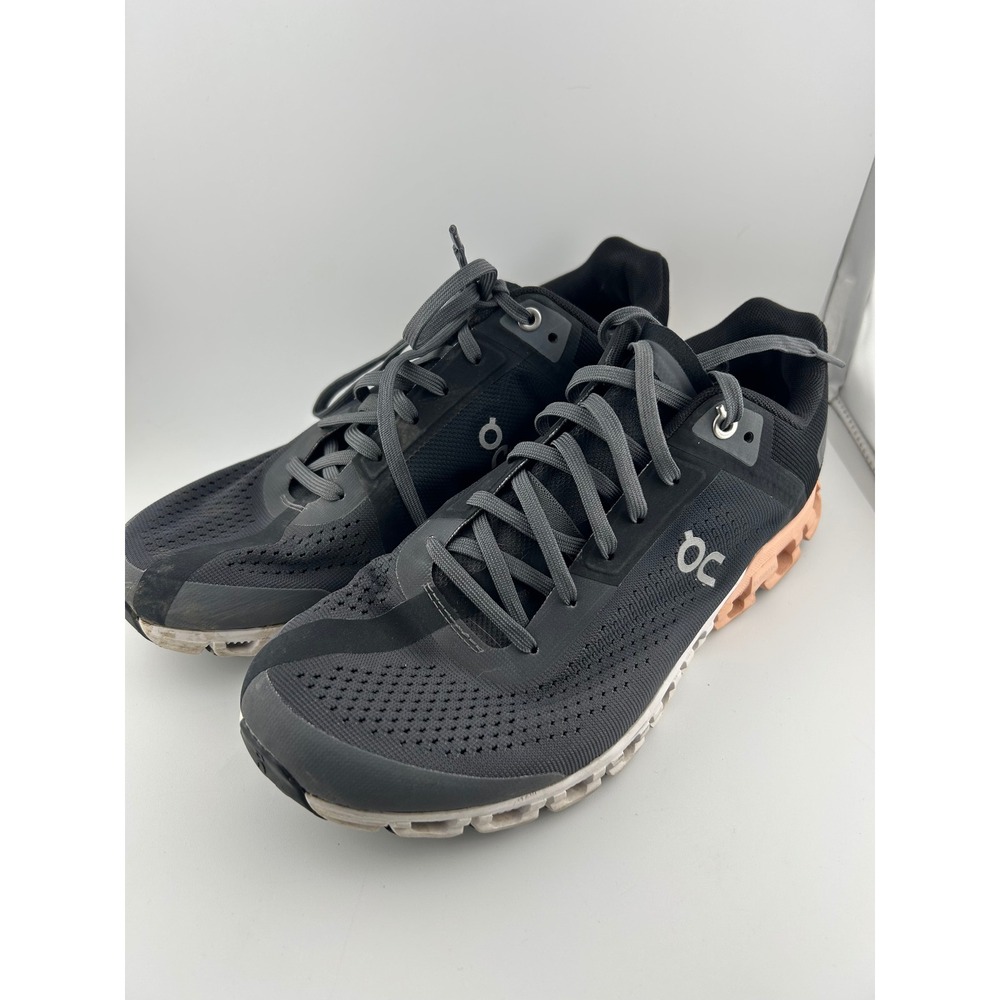 On Running Cloud Flow Black Rose Gold Women's Running Shoes W8 EUR 39